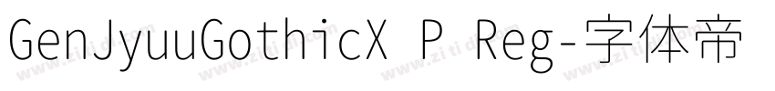 GenJyuuGothicX P Reg字体转换